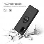 Wholesale Tuff Slim Armor Hybrid Ring Stand Case for Samsung Galaxy A02S (Black)